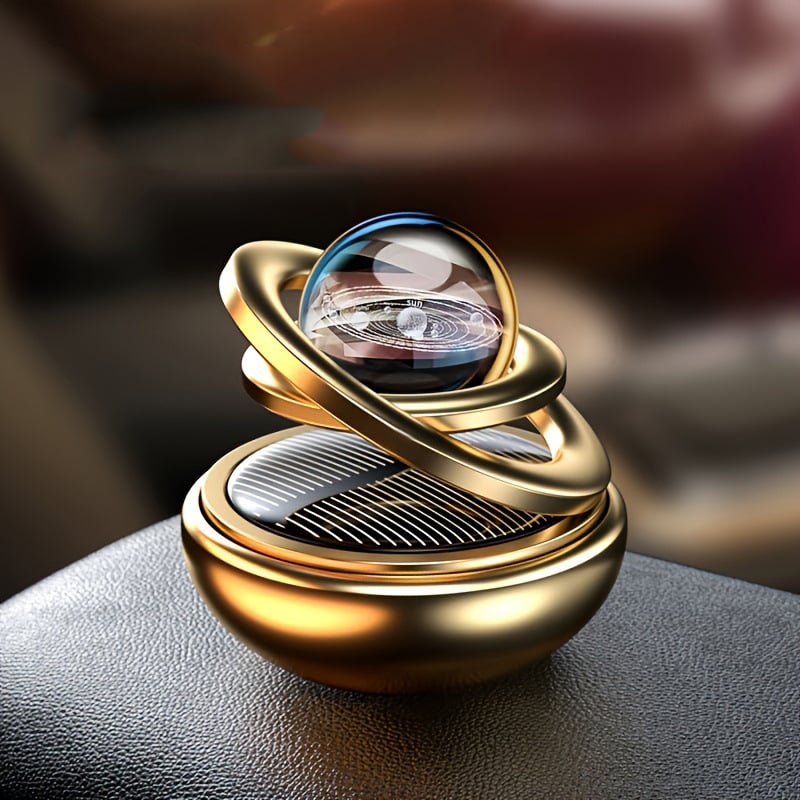 🔥Hot Sale🔥Car Solar Energy Power Rotate Perfume Ring Ball