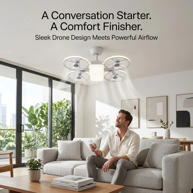 💡Drone-Inspired LED Ceiling Fan Light