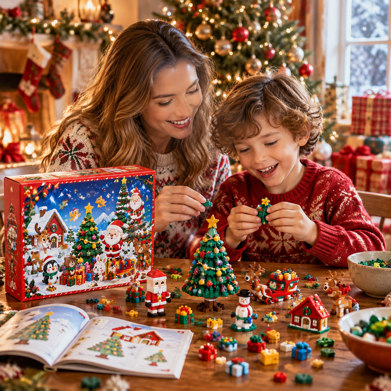 24-Day Christmas Building Block Advent Calendar – Festive Countdown Building Set