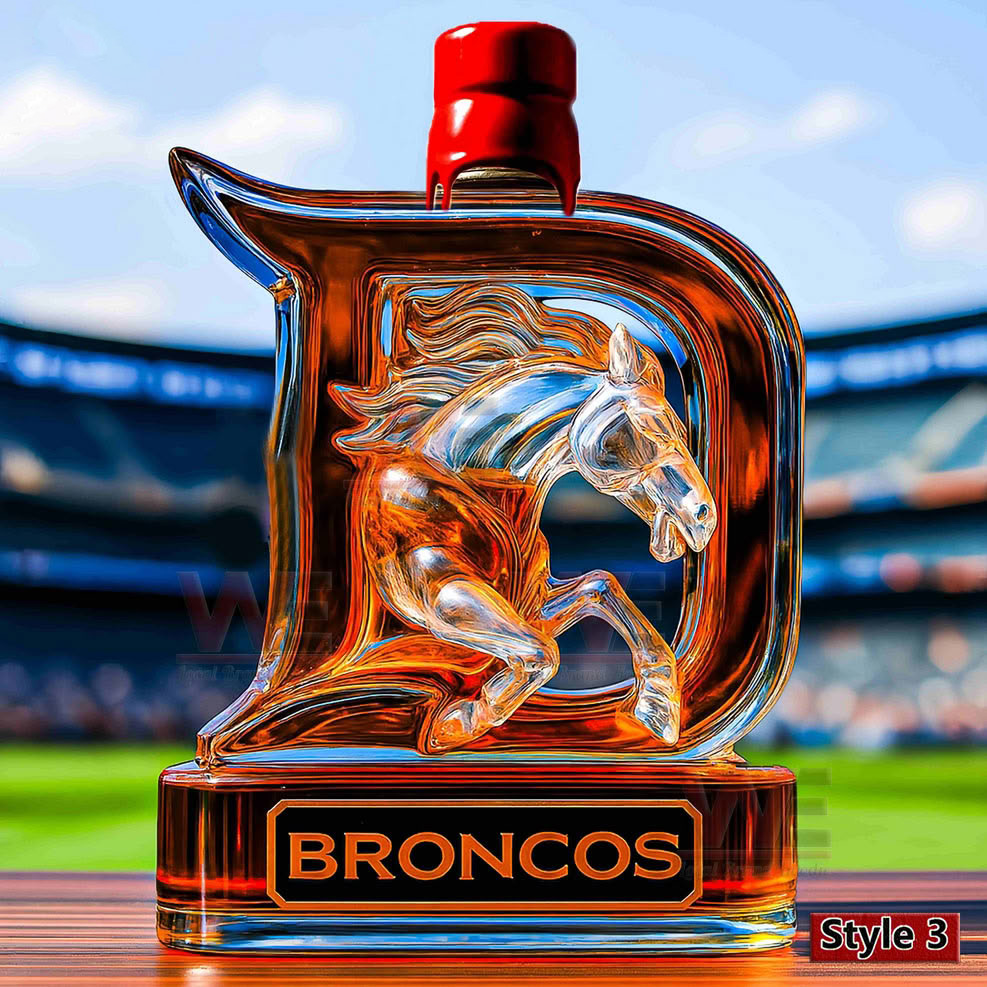 Denver Broncos Football New 2025 Whiskey Bottle