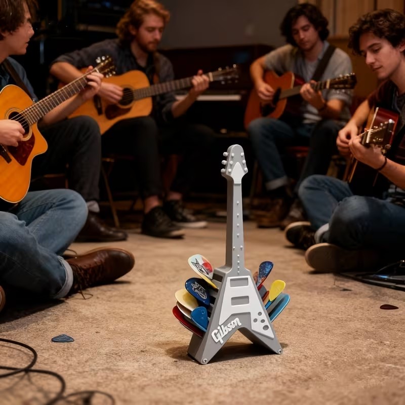 Rock V-Shaped Guitar Pick Holder