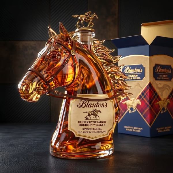 Premium Horse Head Whiskey Bottle