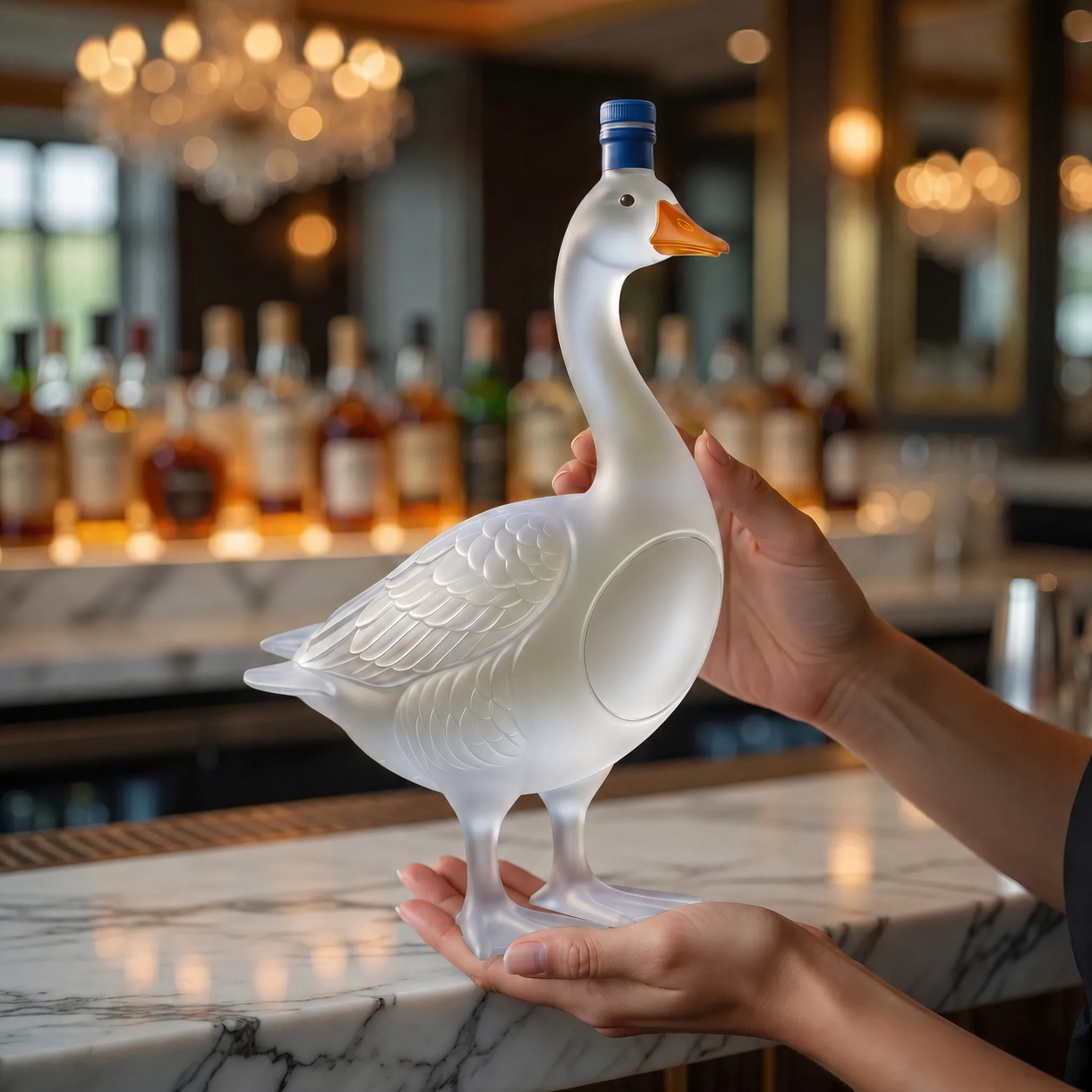Grey Goose 30th Anniversary 3D Sculpted Vodka Bottle