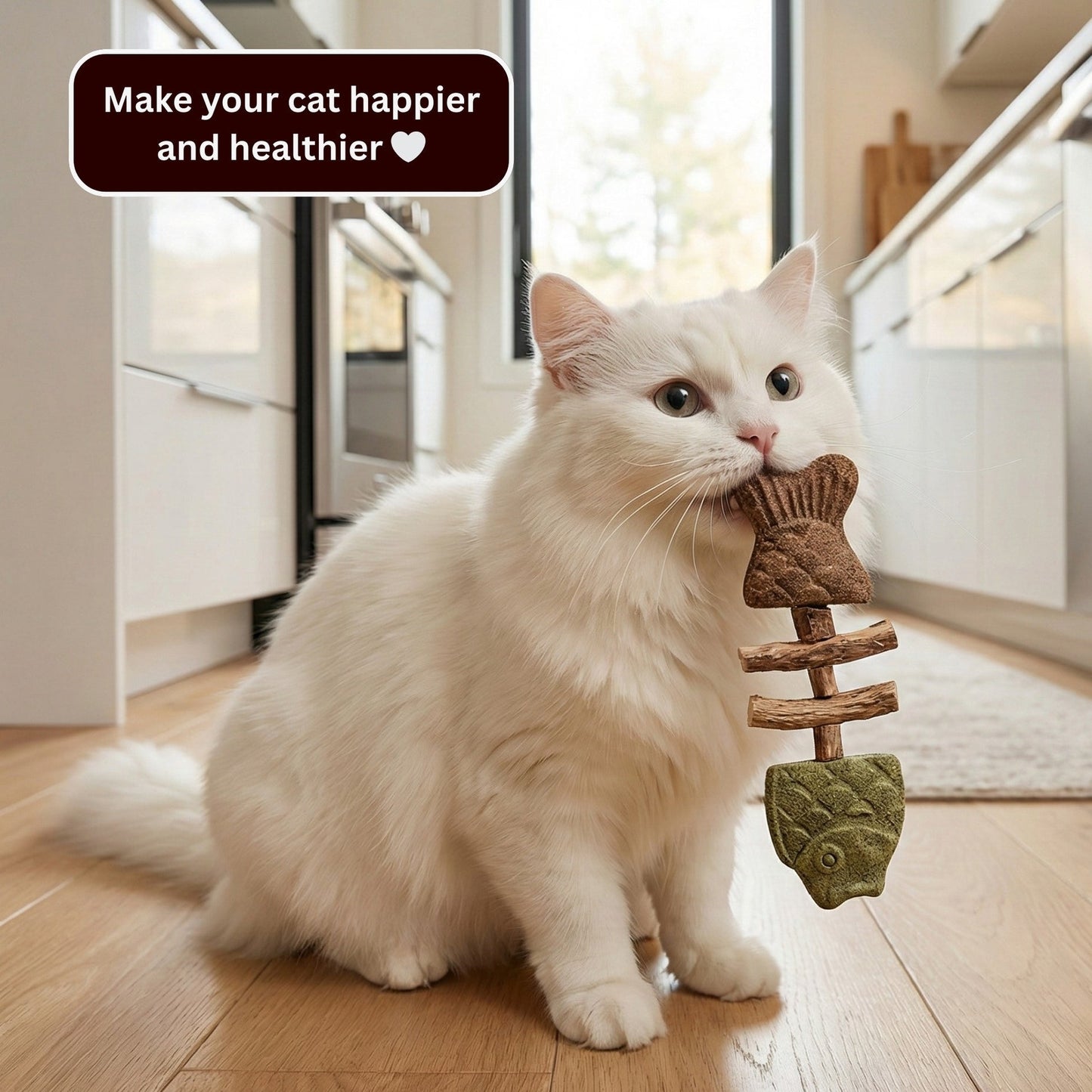 🦷🐱Natural Silvervine Dental Chew Toy for Cats-Let Your Cat Brush Their Own Teeth!