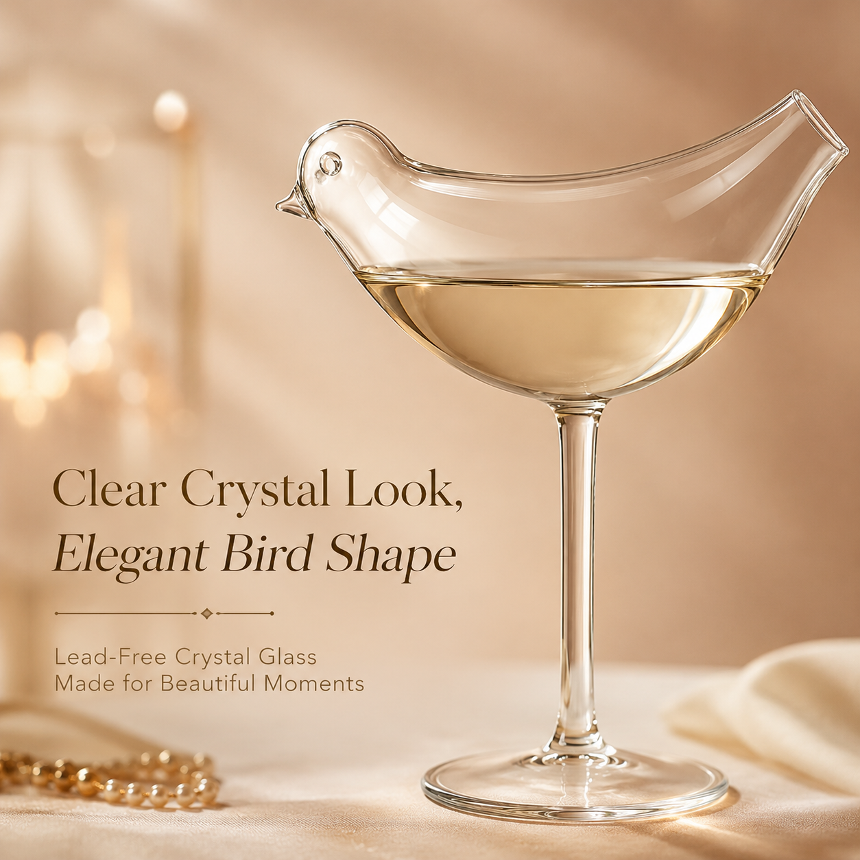 Bird-Shaped Crystal Cocktail Glasses – Make Every Drink a Conversation Piece