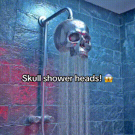 👻Skull Shower Head: Perfect for Halloween and Spooky Vibes