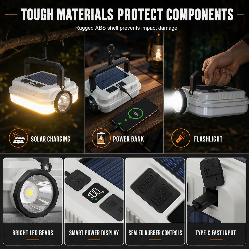 Solar Rechargeable LED Camping Lantern