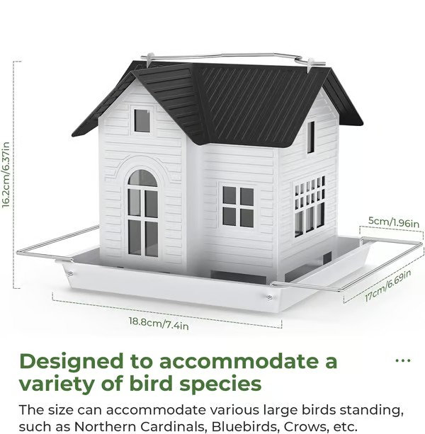 Solar Bird Feeders for Outdoors Hanging - Attract Wild Birds & Cardinals