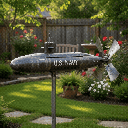 ⚓ Navy Submarine Wind Spinner