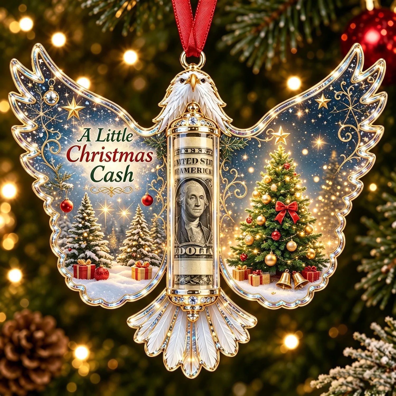 💵 Christmas Cash Gift Ornament