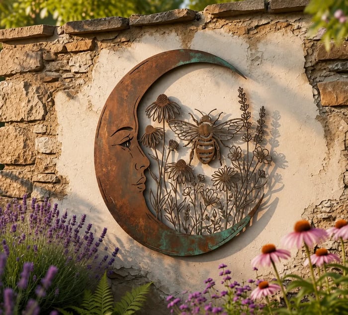 ⏰ LAST DAY 50% OFF - 🌙Metal Crescent Moon Wall Art - A Timeless Garden Accent Inspired by Nature