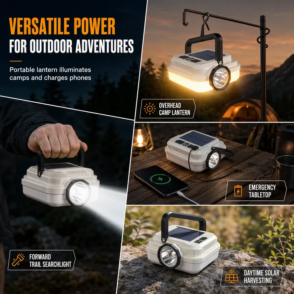 Solar Rechargeable LED Camping Lantern