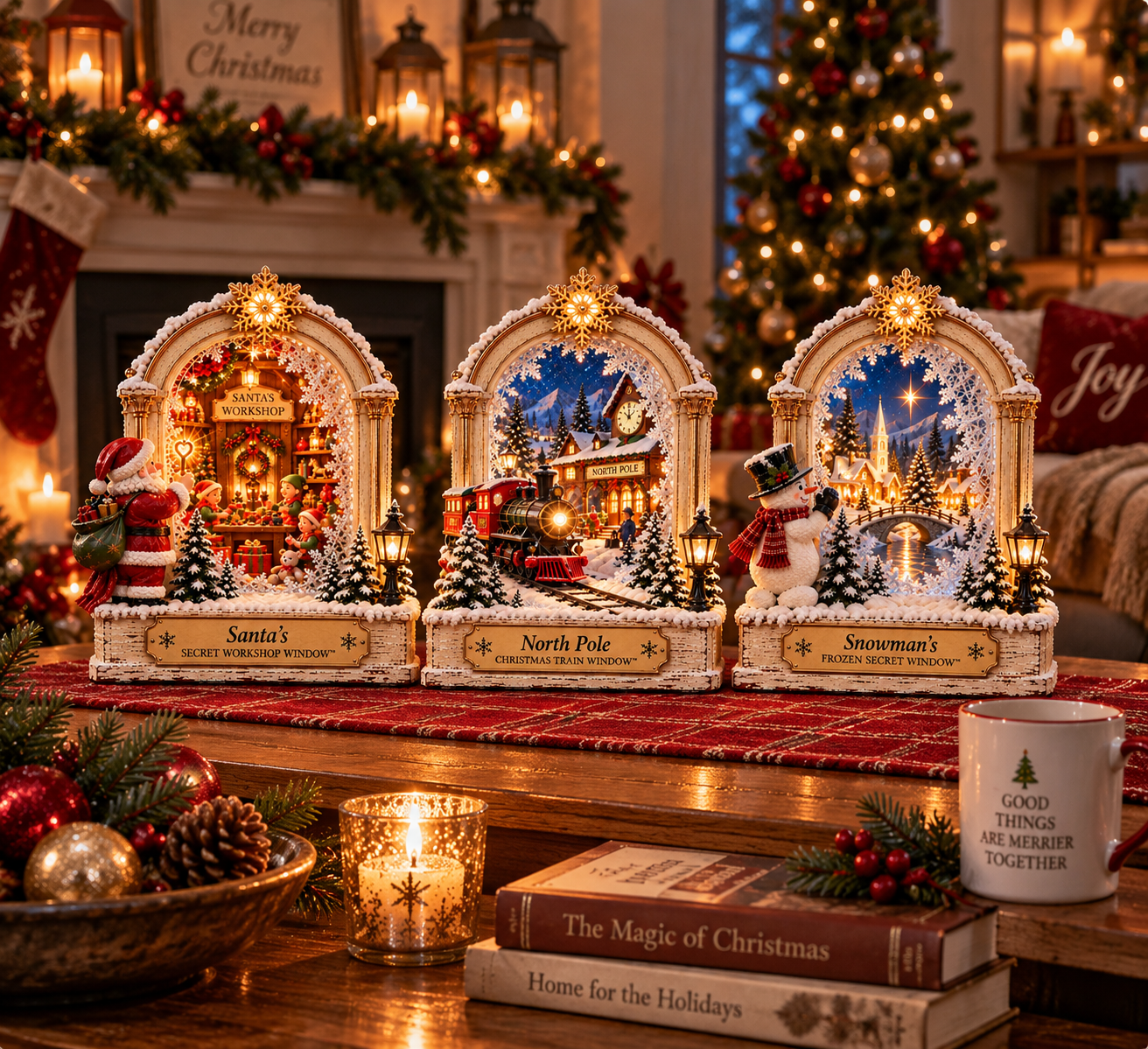 🎄 Lighted Christmas Story Window Collection （3-Pack）