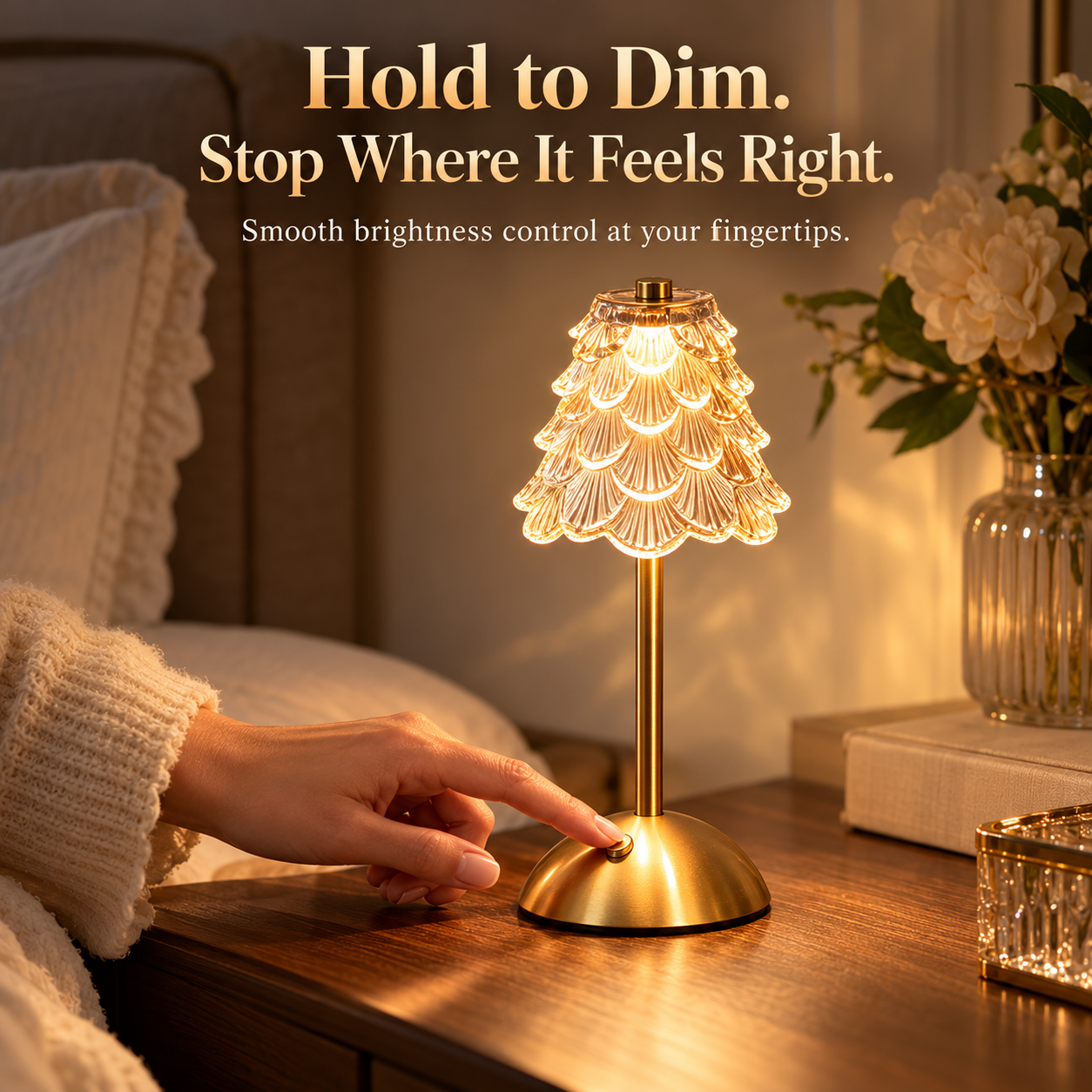 Rechargeable Crystal Tree Table Lamp