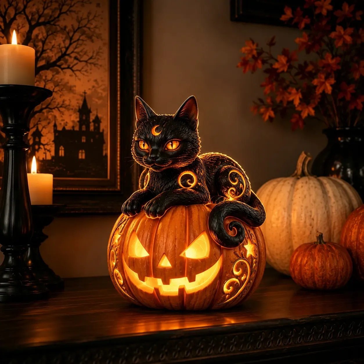 🎃 Halloween Pumpkin-Shaped LED Collectible Series
