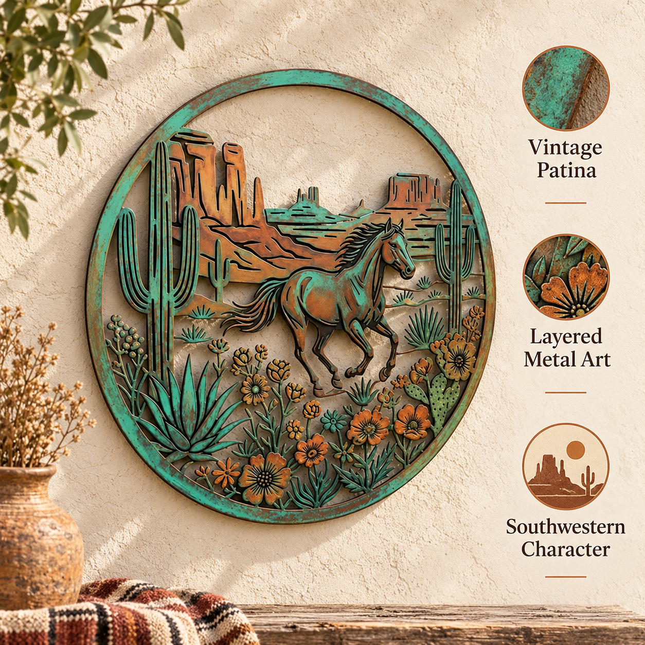 🐴Western Horse Desert Garden Wall Decor