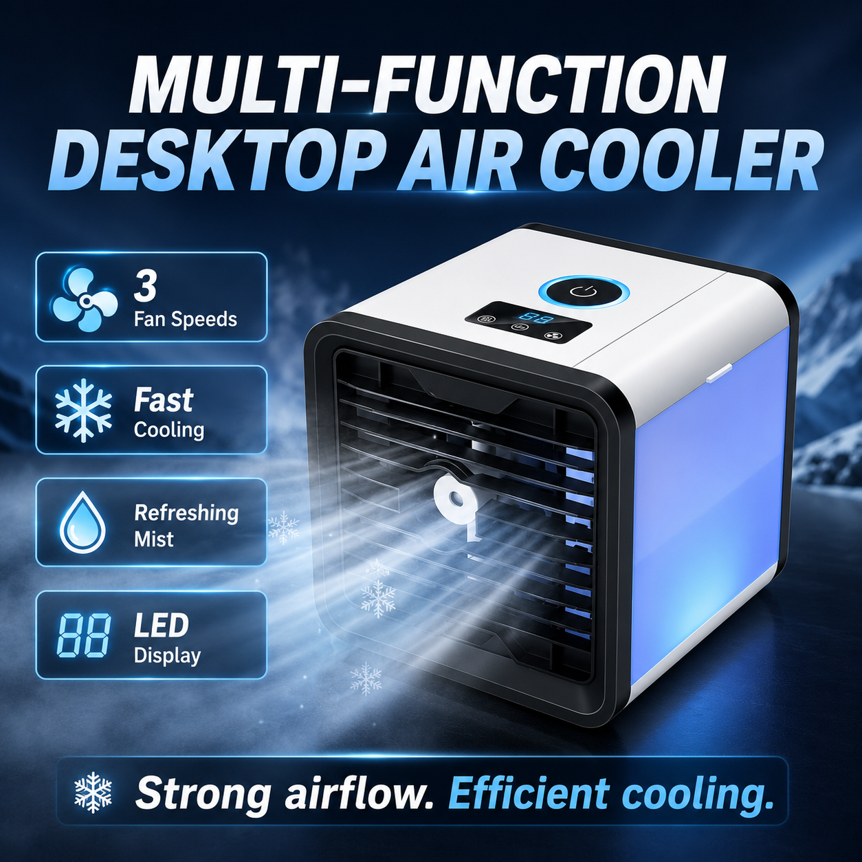 🌬️ Powerful Spray Desktop Air Cooler