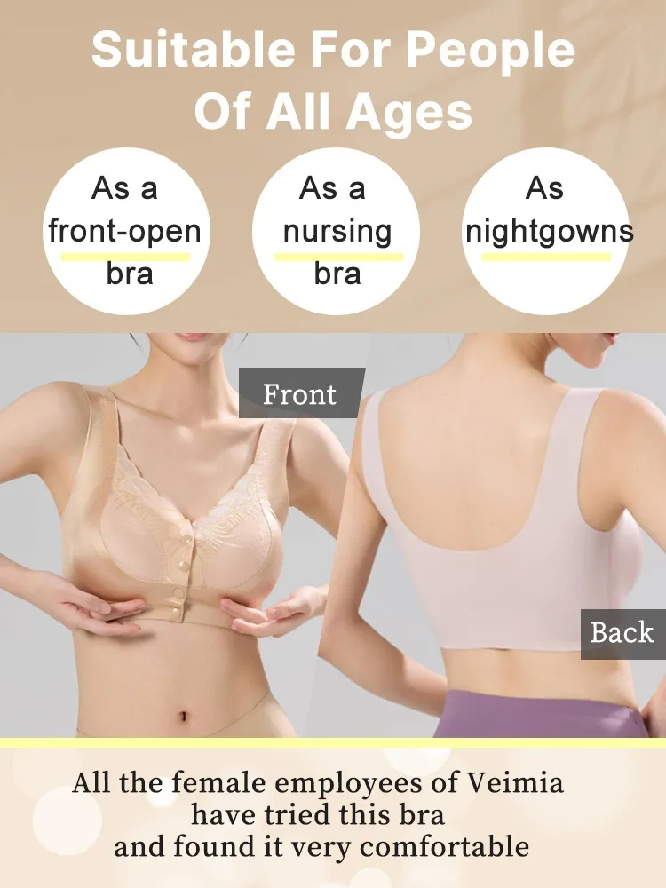 Easy-On/Off Lace Front-Clasp Bra