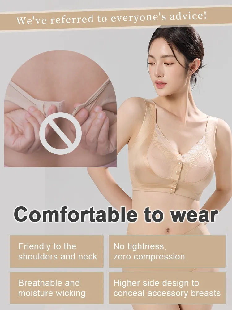 Easy-On/Off Lace Front-Clasp Bra