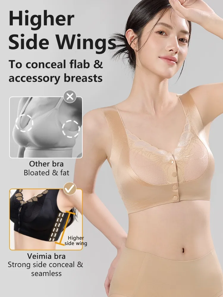 Easy-On/Off Lace Front-Clasp Bra