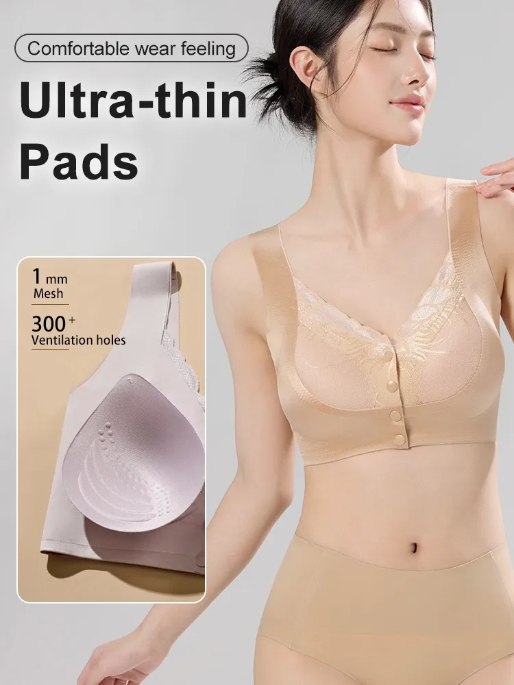 Easy-On/Off Lace Front-Clasp Bra