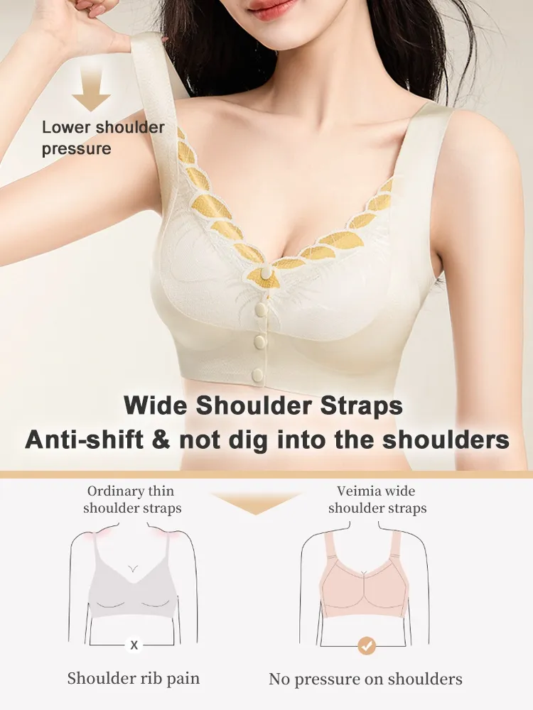 Easy-On/Off Lace Front-Clasp Bra