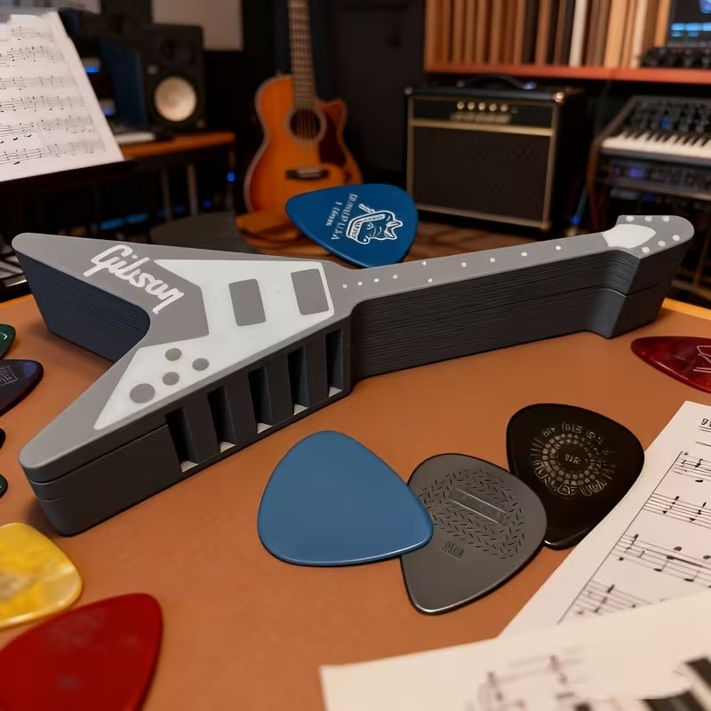 Rock V-Shaped Guitar Pick Holder