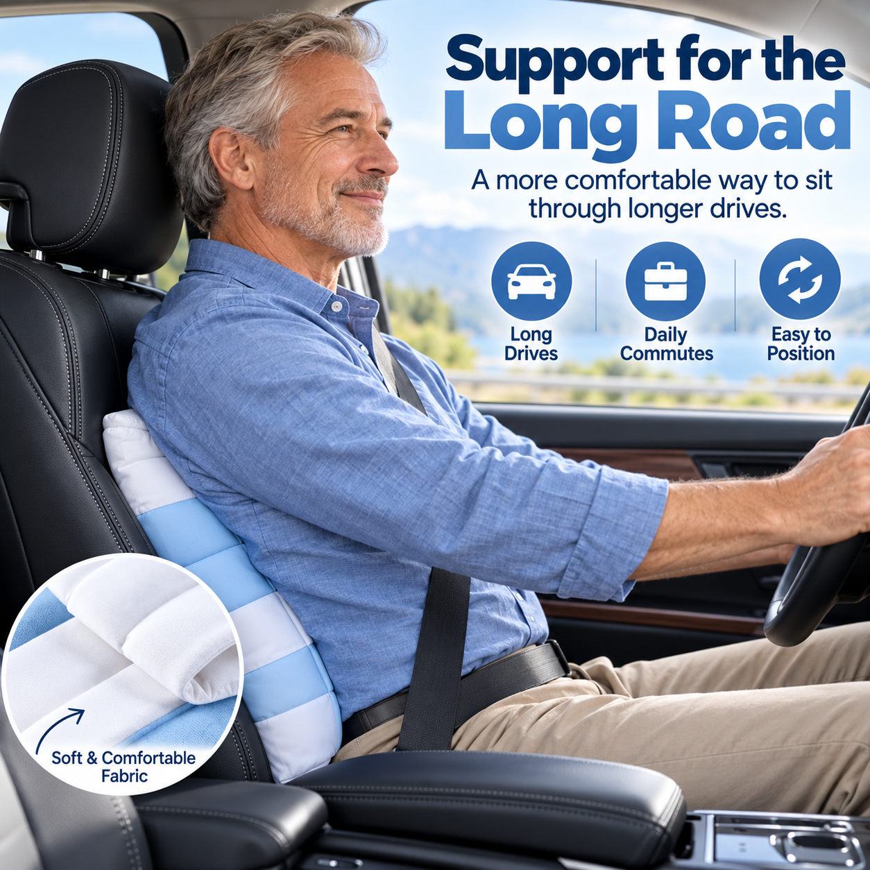 3-Zone All-Night Waist Support Pillow