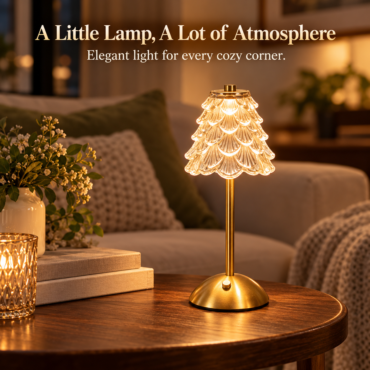 Rechargeable Crystal Tree Table Lamp