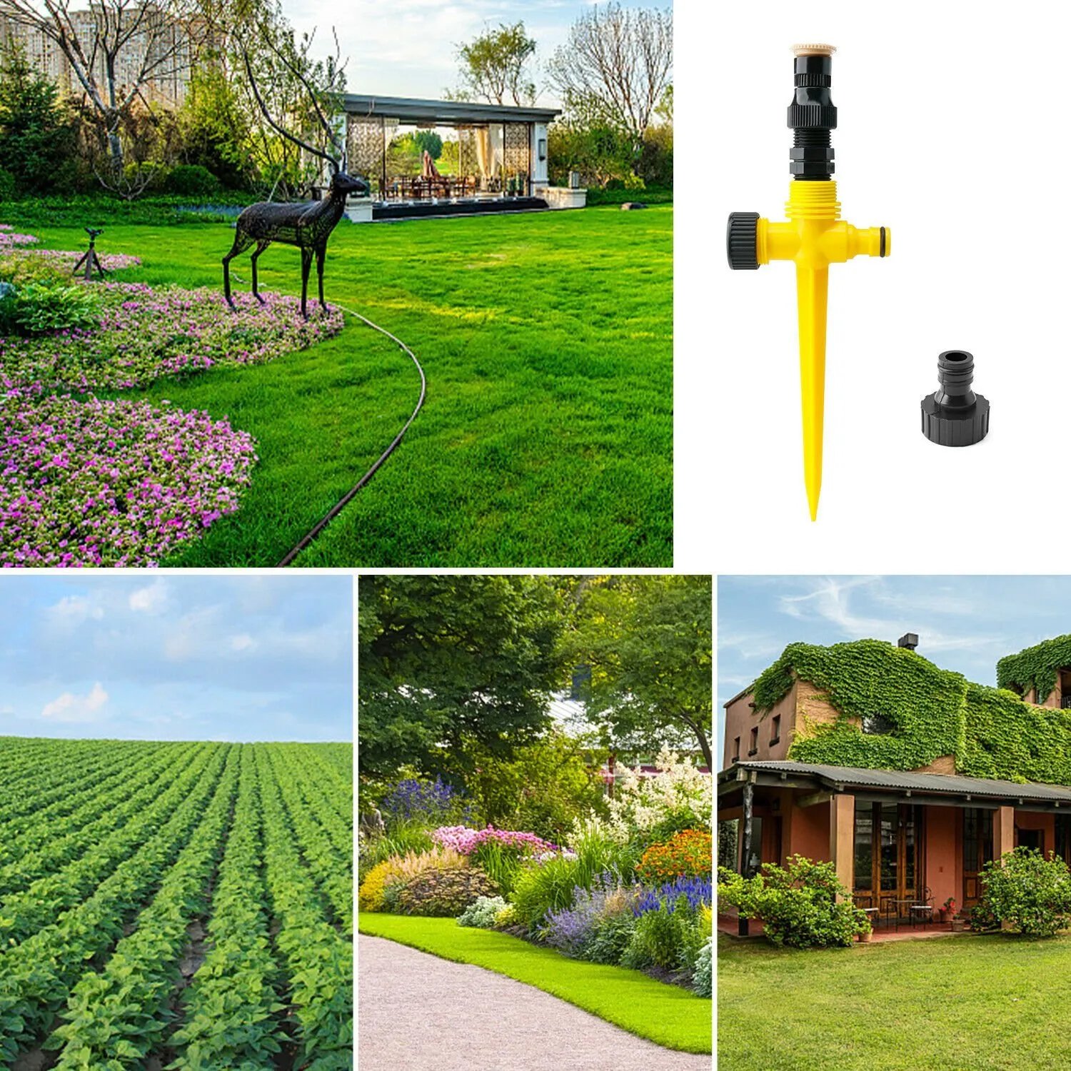 180° Adjustable/360° Scattering Auto Irrigation System