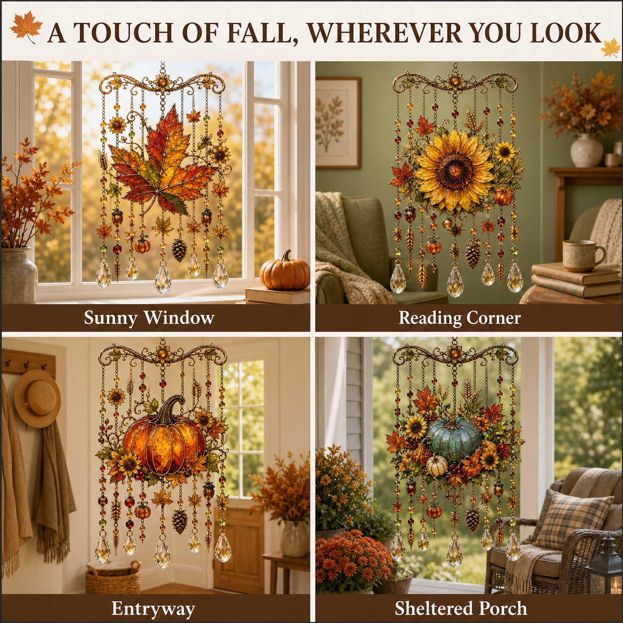 Autumn Harvest Hanging Suncatcher
