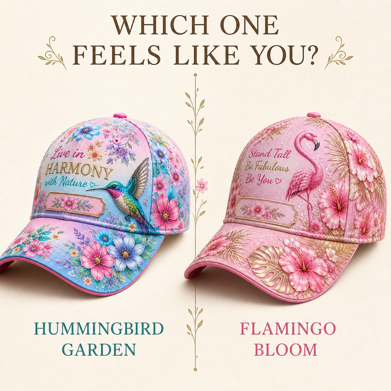 Bloom & Go Adjustable Floral Baseball Cap – Colorful Style for Every Sunny Day