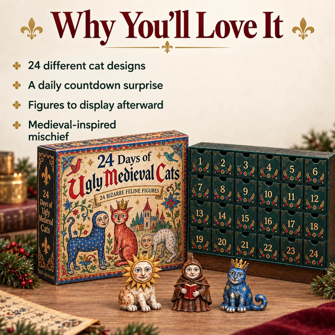 🐈🏰 24 Days of Ugly Medieval Cats – Hilariously Weird Cat Advent Calendar 2026