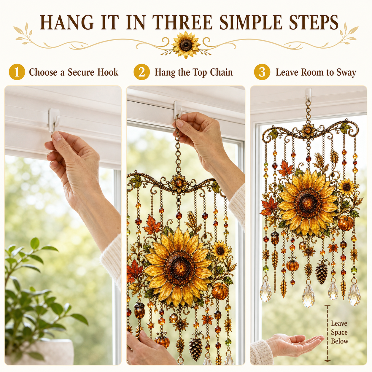 Autumn Harvest Hanging Suncatcher