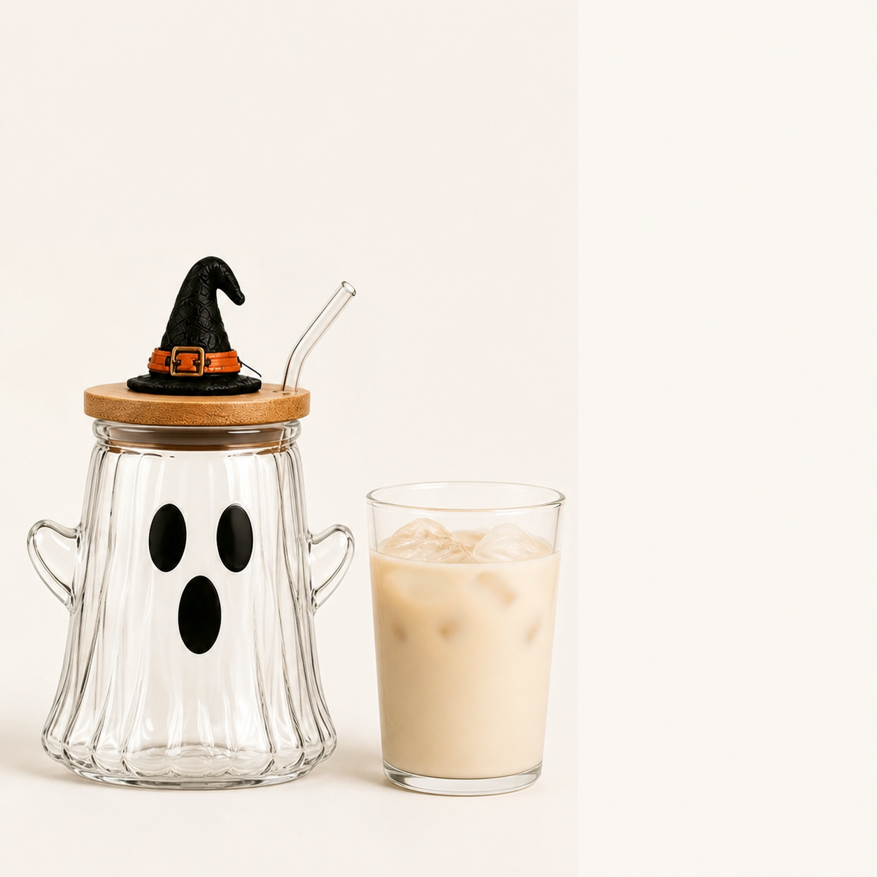 Halloween Character Straw Cup with Witch Hat Lid