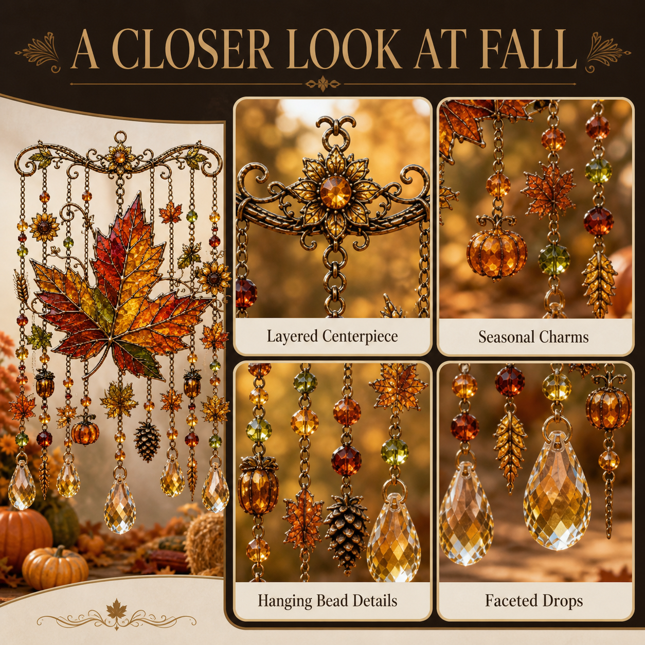 Autumn Harvest Hanging Suncatcher
