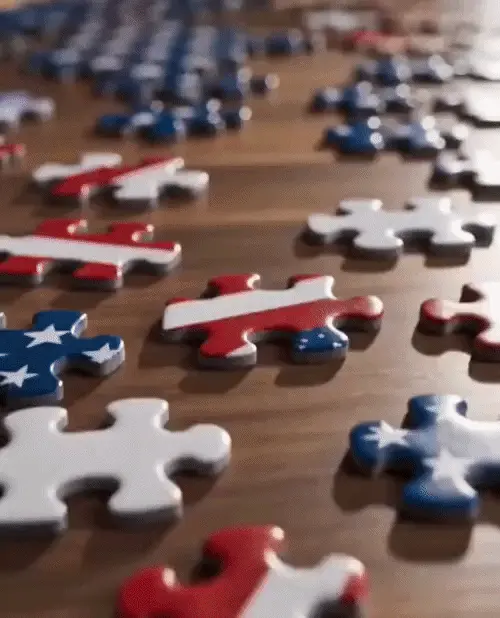 Liberty Root Oak Jigsaw Puzzle 1000 Piece – Patriotic Flag Tree Design
