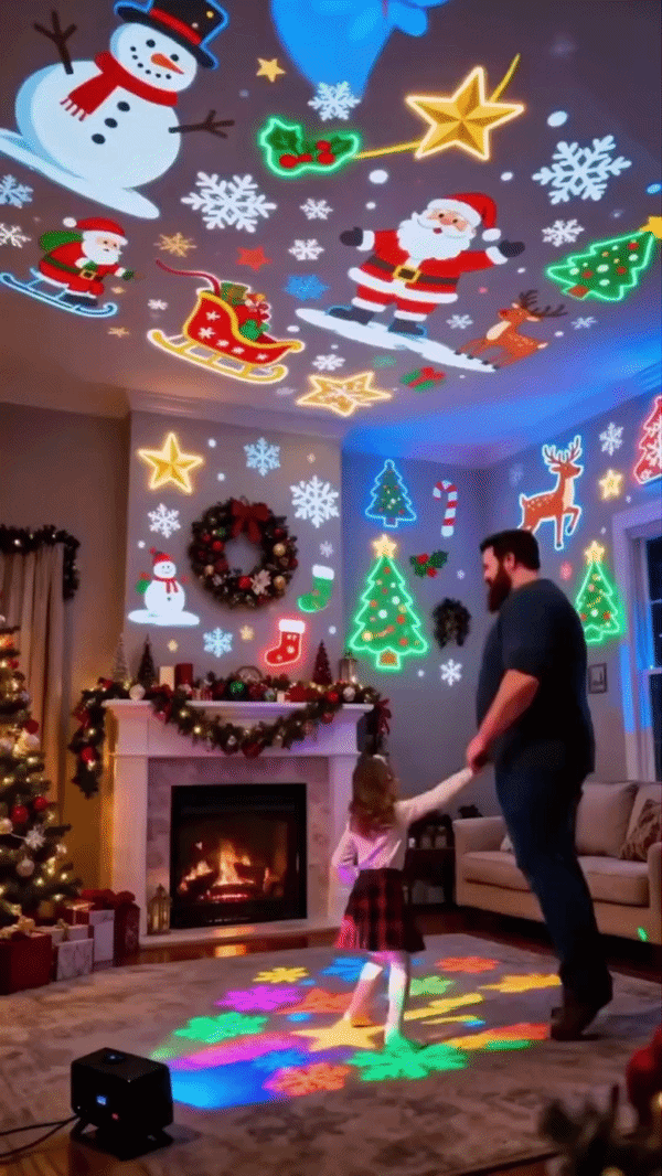 🎅 Turn Any Room Into a Christmas Wonderland – Holiday Projection Night Light