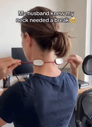 🔥 Mini Heated Neck Massager Necklace – 4 Modes, 9 Intensity Levels & Dual-Pulse Relaxation