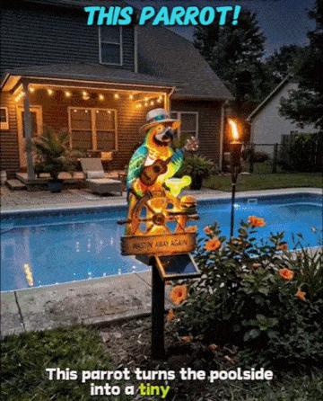 🏆Limited Time Sale 49% OFF🌴Solar-Powered ParrotGarden Light -"Wastin'Away Again”
