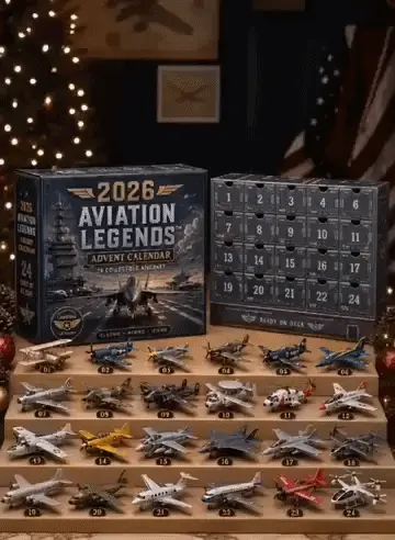 🎄💥2026 Aviation Legends 24-Day 2D Aircraft Advent Calendar – 24 Collectible Airplane Surprises for Aviation Fans