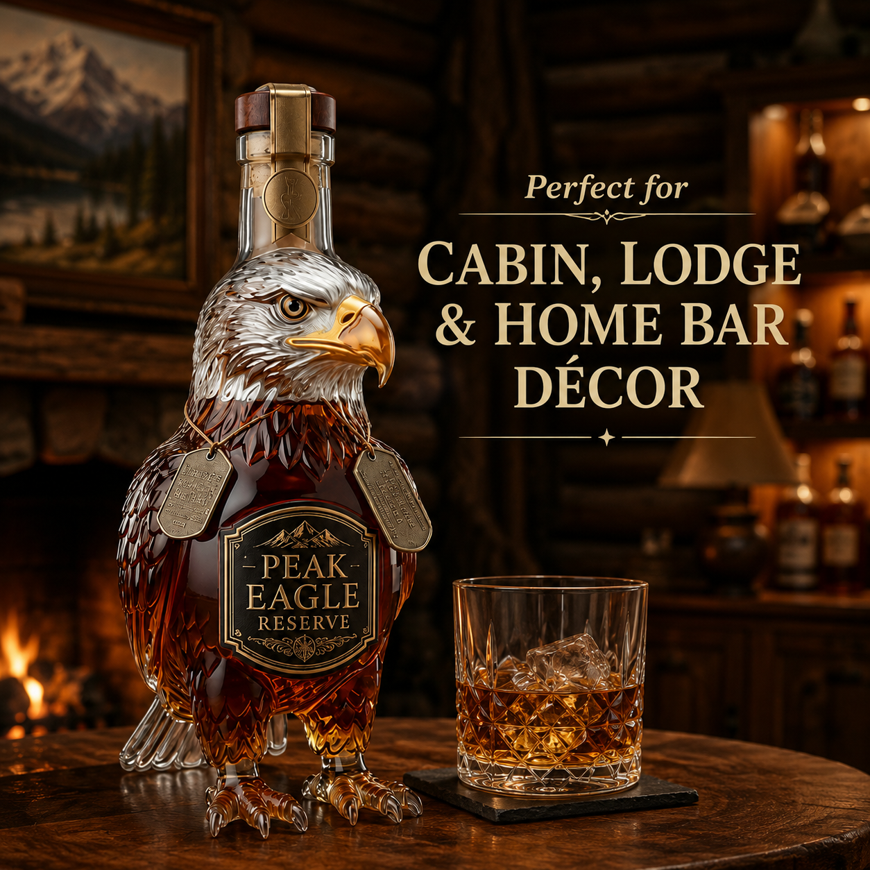 Wild Spirit Animal Whiskey Decanter – Statement Bottle for Home Bars, Collectors & Gift Giving