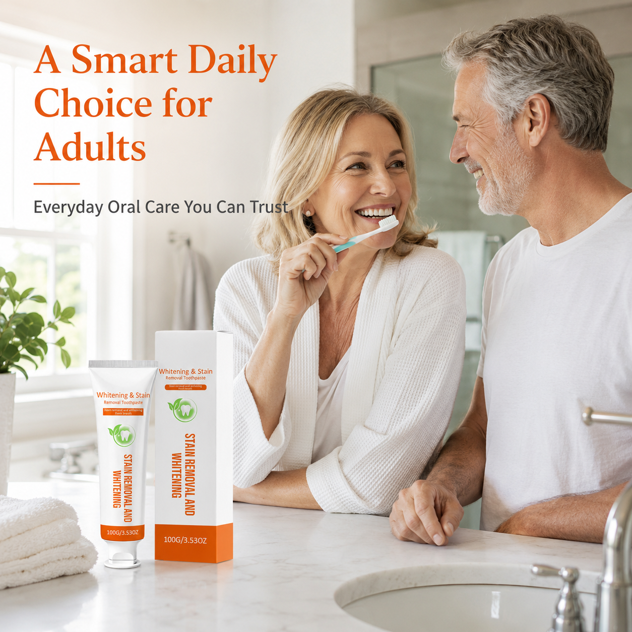 Healiplex Fluoride-Free Whitening Toothpaste – Gentle Stain Removal & Fresh Mint Daily Oral Care