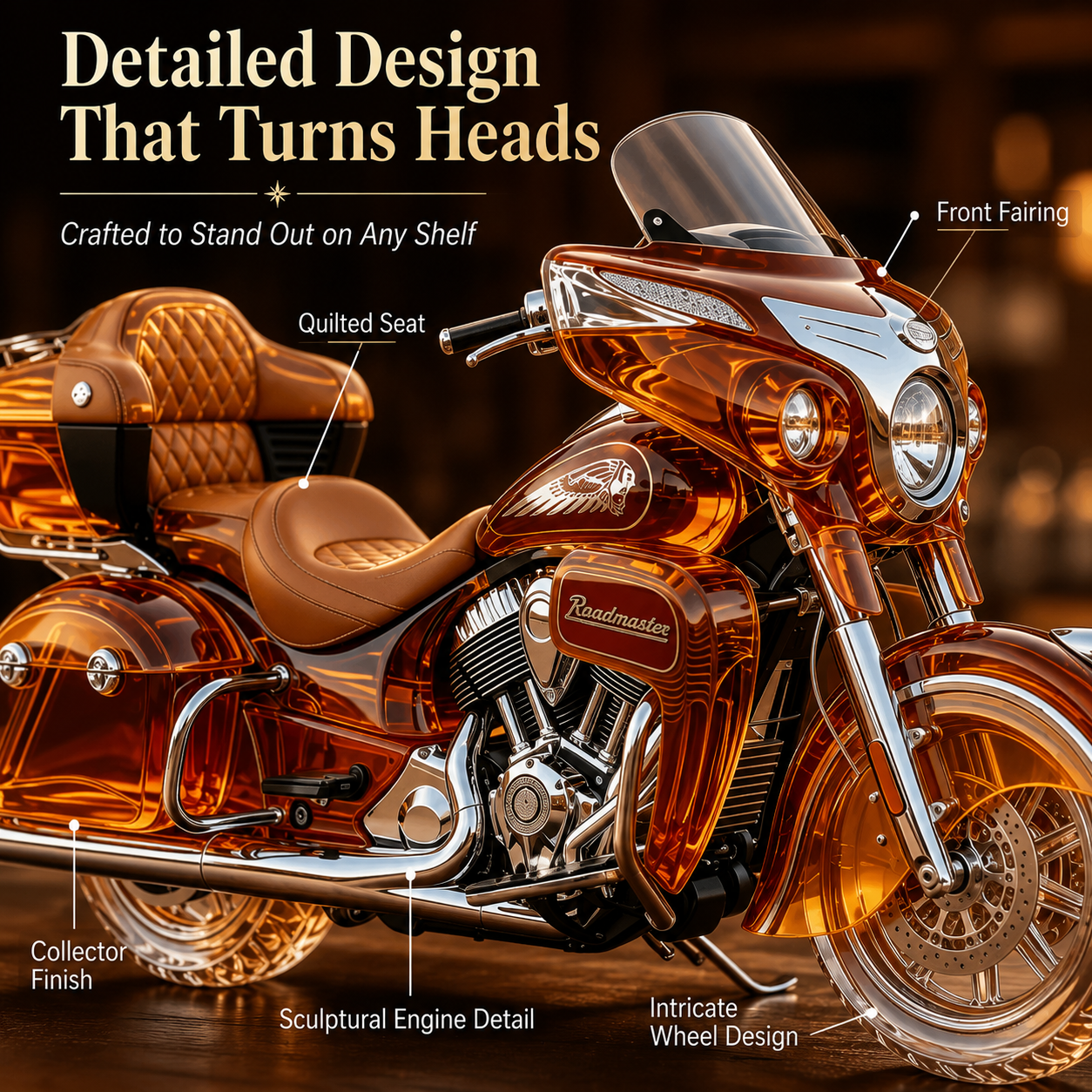 Motorcycle Whiskey Decanter – Bold Collector Bottle for Bikers, Home Bars & Gift Giving