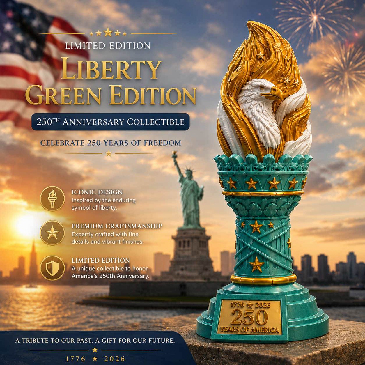 Freedom Torch America 250th Independence Day Anniversary Collectible