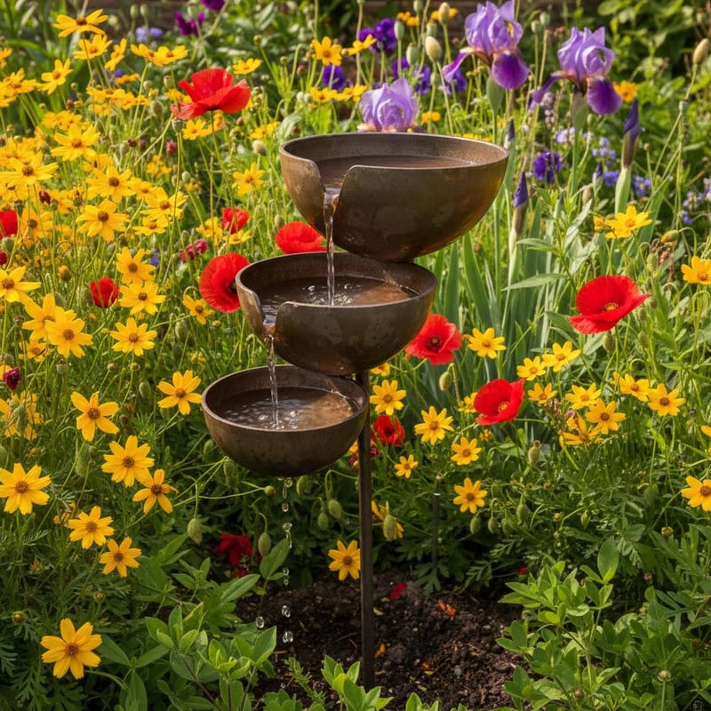 Bring Life Back To Your Garden – 3-Tier Rain Catcher Bird Bath