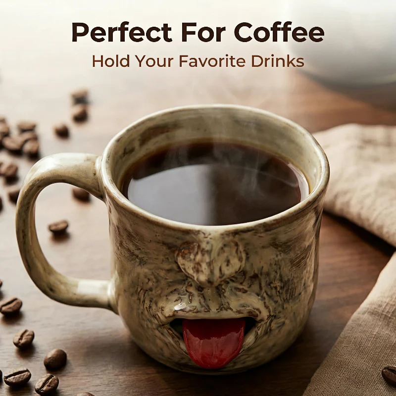 Fun Face-shaped Ceramic Mug