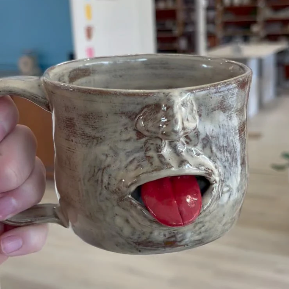 Fun Face-shaped Ceramic Mug