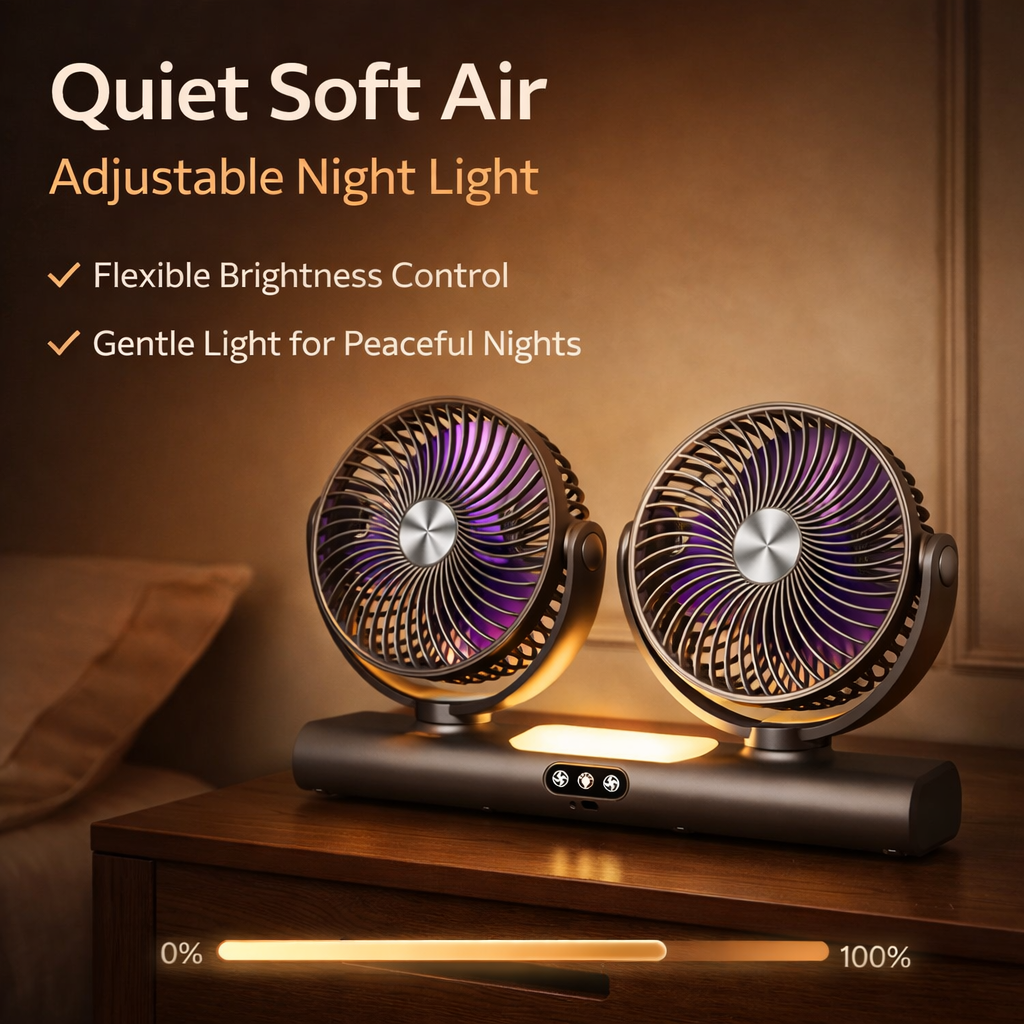 Comfortable All Night Multifunctional USB Cooling Fan