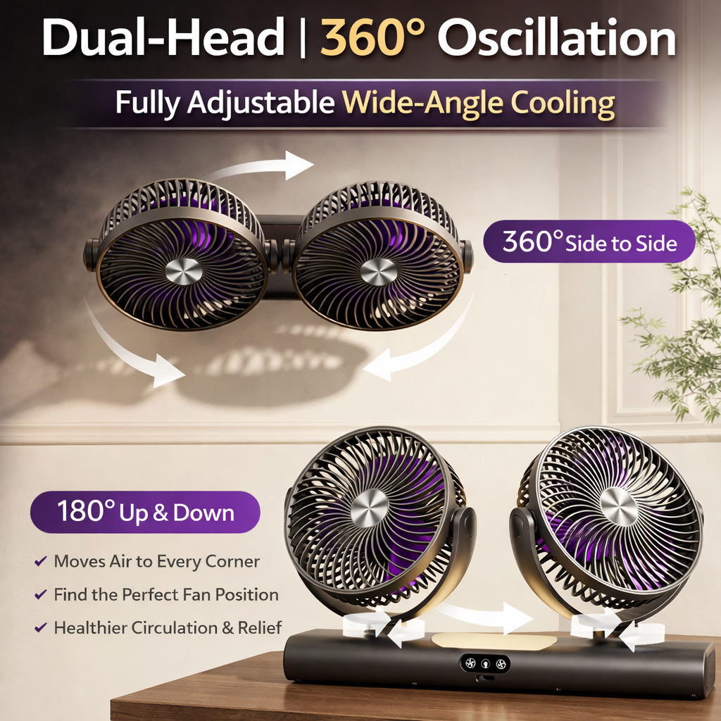 Comfortable All Night Multifunctional USB Cooling Fan